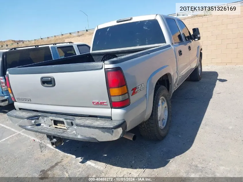 2005 GMC Sierra 1500 Sle VIN: 2GTEK13T351326169 Lot: 40488272