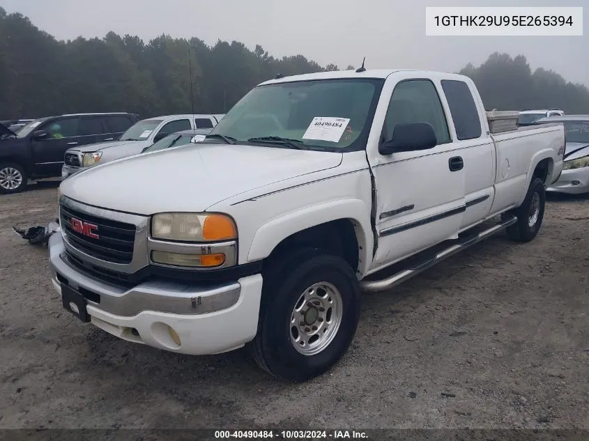 1GTHK29U95E265394 2005 GMC Sierra 2500Hd Slt