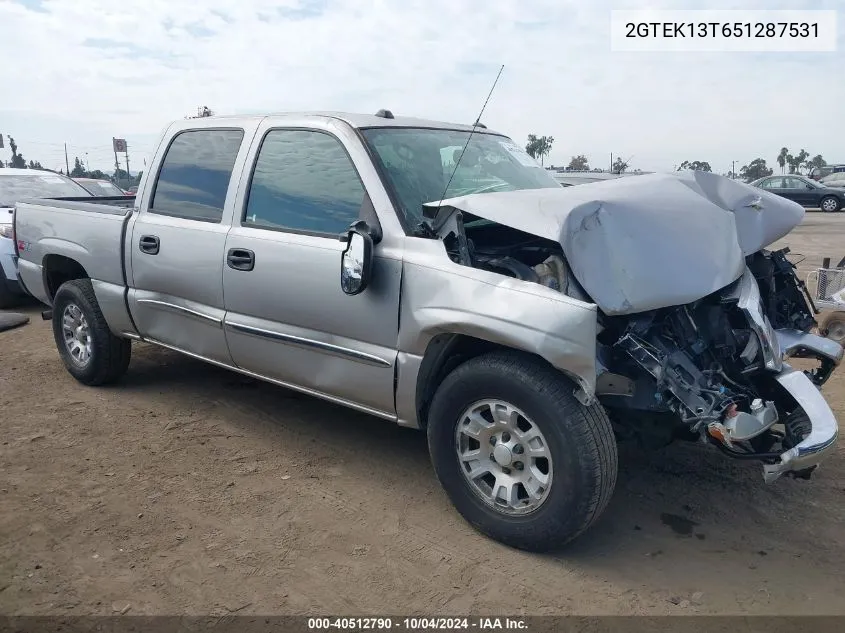 2005 GMC Sierra 1500 Slt VIN: 2GTEK13T651287531 Lot: 40512790