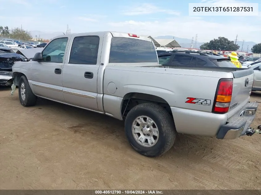 2005 GMC Sierra 1500 Slt VIN: 2GTEK13T651287531 Lot: 40512790