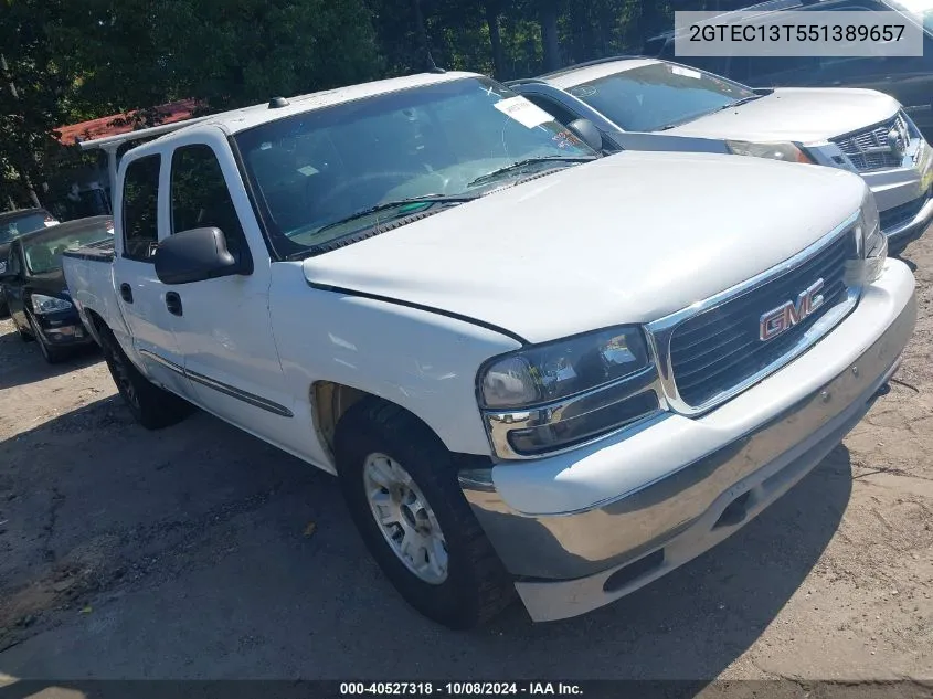 2005 GMC Sierra 1500 Sle VIN: 2GTEC13T551389657 Lot: 40527318