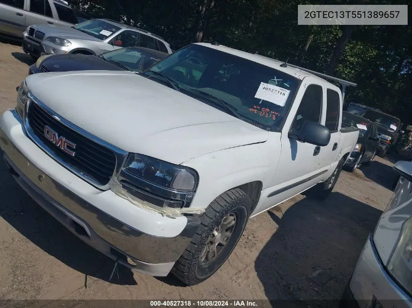 2005 GMC Sierra 1500 Sle VIN: 2GTEC13T551389657 Lot: 40527318