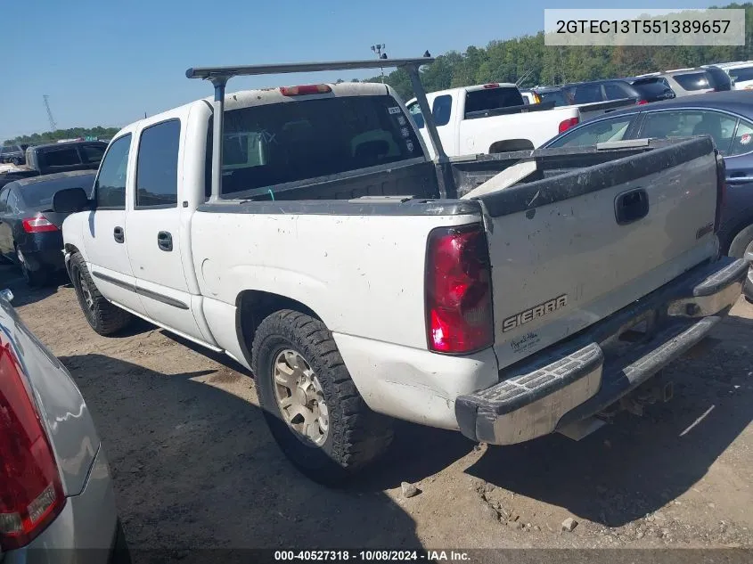 2005 GMC Sierra 1500 Sle VIN: 2GTEC13T551389657 Lot: 40527318