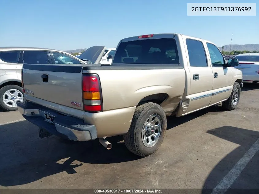 2005 GMC Sierra 1500 Sle VIN: 2GTEC13T951376992 Lot: 40536917