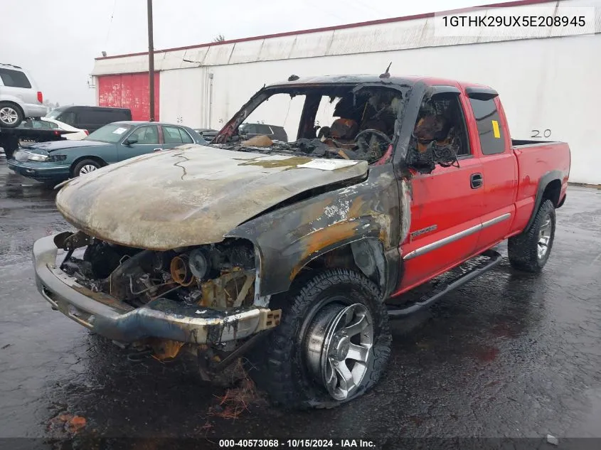 2005 GMC Sierra 2500Hd Slt VIN: 1GTHK29UX5E208945 Lot: 40573068