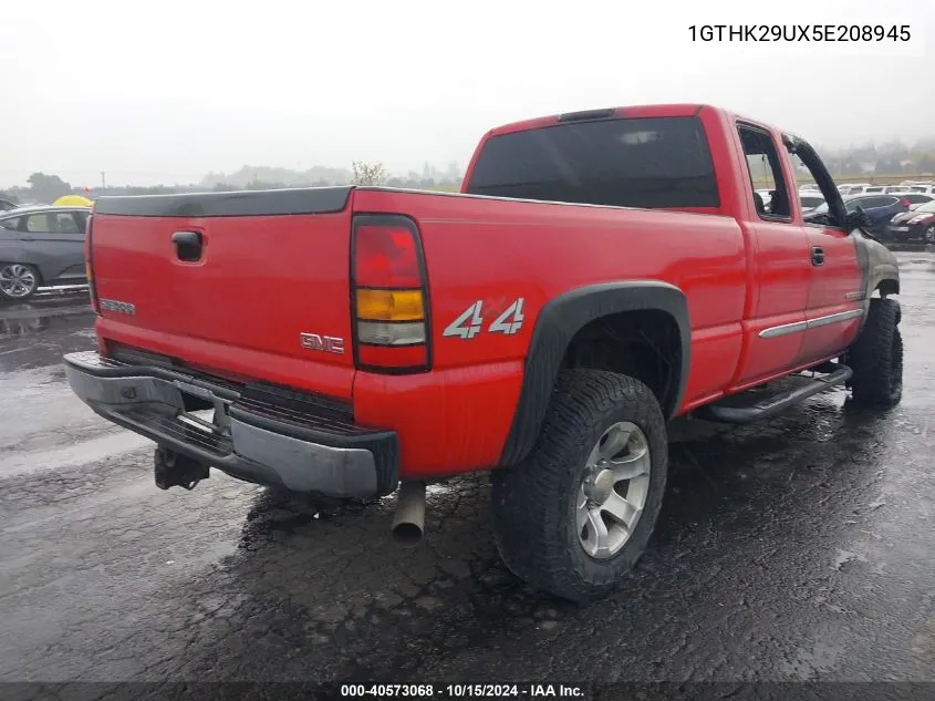 2005 GMC Sierra 2500Hd Slt VIN: 1GTHK29UX5E208945 Lot: 40573068