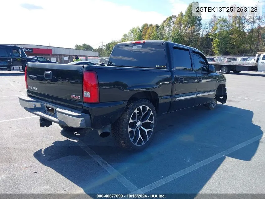 2005 GMC Sierra 1500 Slt VIN: 2GTEK13T251263128 Lot: 40577099