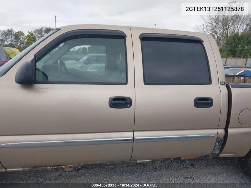 2005 GMC Sierra 1500 Sle VIN: 2GTEK13T251125878 Lot: 40578933