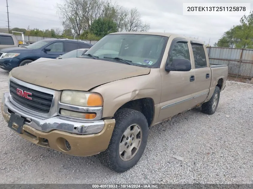 2005 GMC Sierra 1500 Sle VIN: 2GTEK13T251125878 Lot: 40578933