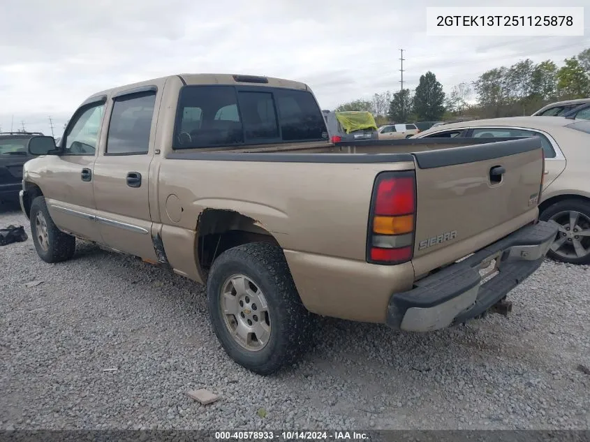 2005 GMC Sierra 1500 Sle VIN: 2GTEK13T251125878 Lot: 40578933