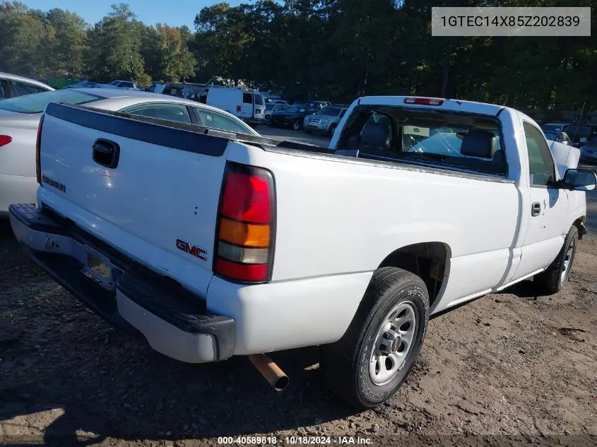 1GTEC14X85Z202839 2005 GMC Sierra 1500 Work Truck