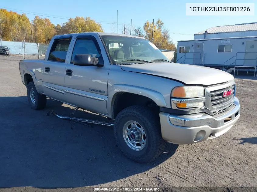 2005 GMC Sierra 2500Hd Sle VIN: 1GTHK23U35F801226 Lot: 40632912