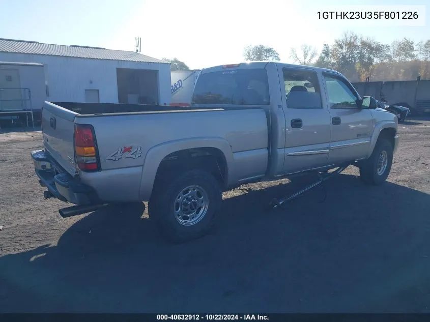 1GTHK23U35F801226 2005 GMC Sierra 2500Hd Sle