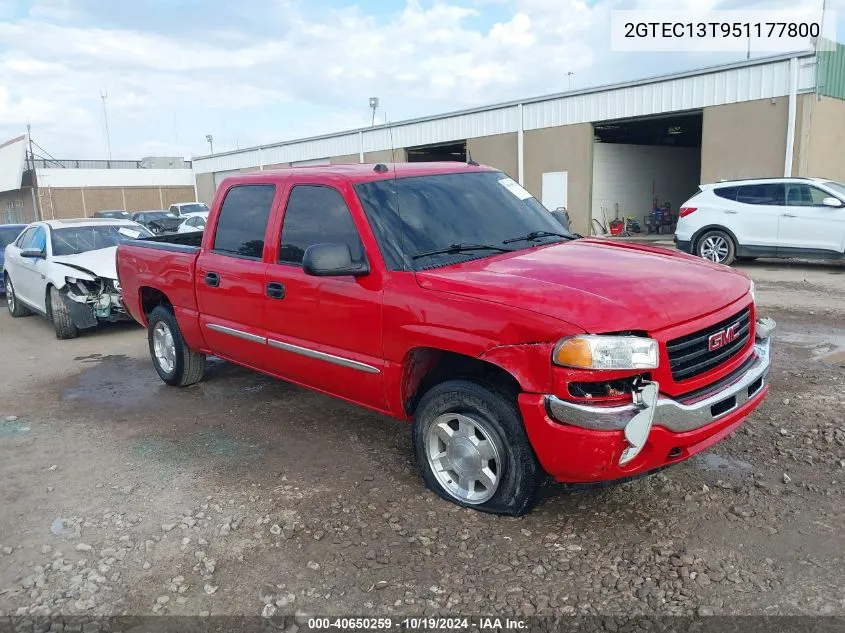 2005 GMC Sierra 1500 Sle VIN: 2GTEC13T951177800 Lot: 40650259