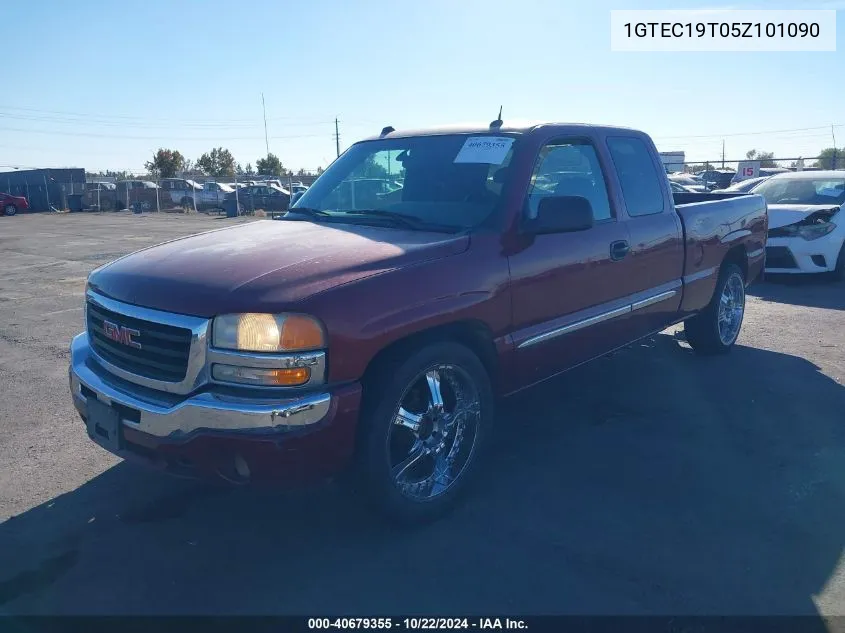 2005 GMC Sierra 1500 Sle VIN: 1GTEC19T05Z101090 Lot: 40679355