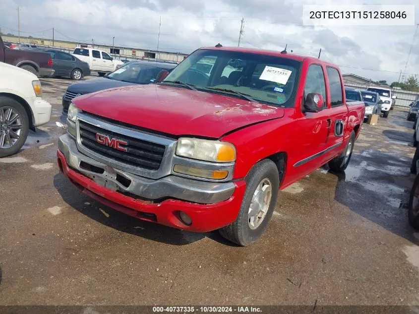 2005 GMC Sierra 1500 Sle VIN: 2GTEC13T151258046 Lot: 40737335