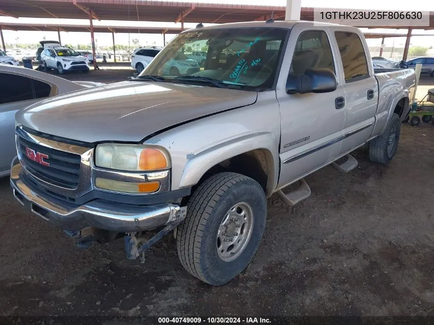 2005 GMC Sierra 2500Hd Slt VIN: 1GTHK23U25F806630 Lot: 40749009