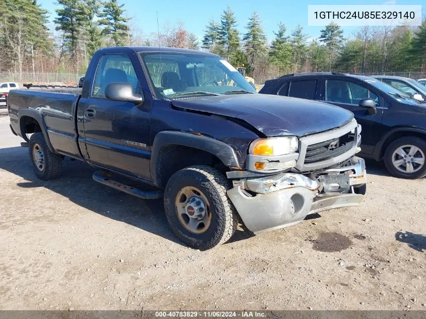 2005 GMC Sierra 2500Hd Work Truck VIN: 1GTHC24U85E329140 Lot: 40783829