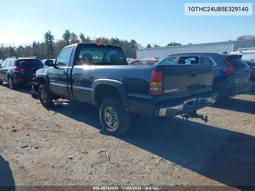 2005 GMC Sierra 2500Hd Work Truck VIN: 1GTHC24U85E329140 Lot: 40783829