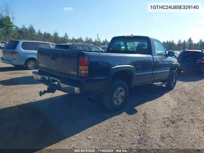 2005 GMC Sierra 2500Hd Work Truck VIN: 1GTHC24U85E329140 Lot: 40783829