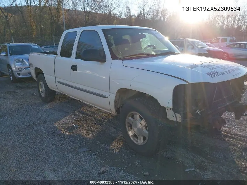 2005 GMC Sierra 1500 Sle VIN: 1GTEK19ZX5Z309534 Lot: 40832363