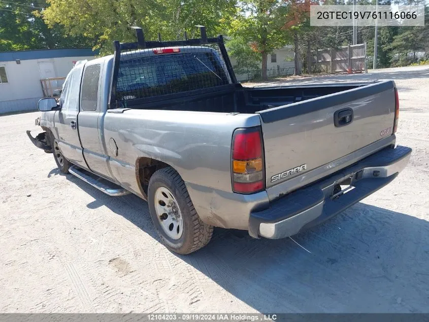 2006 GMC Sierra 1500 VIN: 2GTEC19V761116066 Lot: 12104203