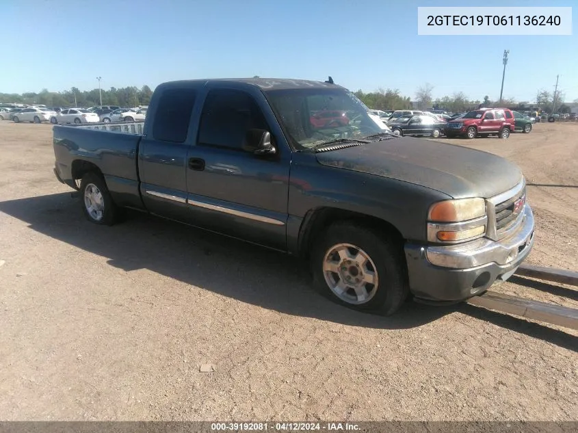 2006 GMC Sierra 1500 Sle2 VIN: 2GTEC19T061136240 Lot: 39192081