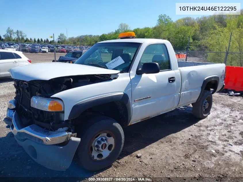 2006 GMC Sierra 2500Hd Work Truck VIN: 1GTHK24U46E122295 Lot: 39308927