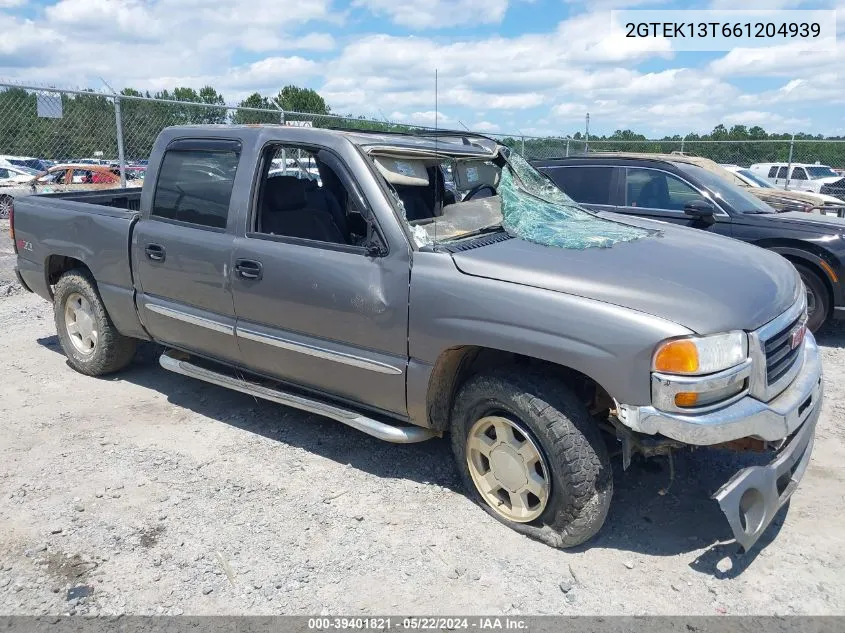 2006 GMC Sierra 1500 Slt VIN: 2GTEK13T661204939 Lot: 39401821