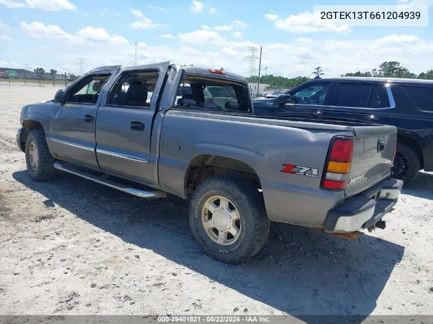 2006 GMC Sierra 1500 Slt VIN: 2GTEK13T661204939 Lot: 39401821