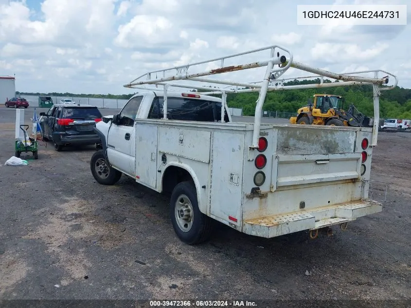 2006 GMC Sierra 2500Hd Work Truck VIN: 1GDHC24U46E244731 Lot: 39472366