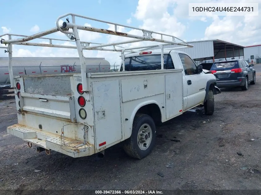 2006 GMC Sierra 2500Hd Work Truck VIN: 1GDHC24U46E244731 Lot: 39472366