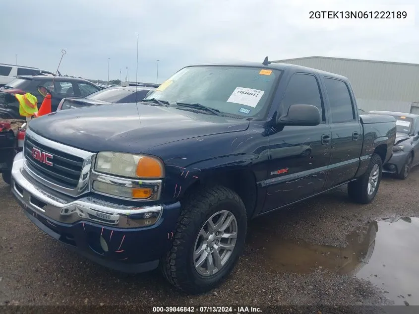 2006 GMC Sierra 1500 Slt VIN: 2GTEK13N061222189 Lot: 39846842