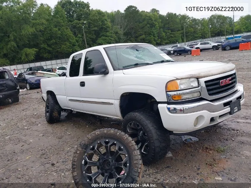 2006 GMC Sierra 1500 Sle2 VIN: 1GTEC19Z06Z222000 Lot: 39937901