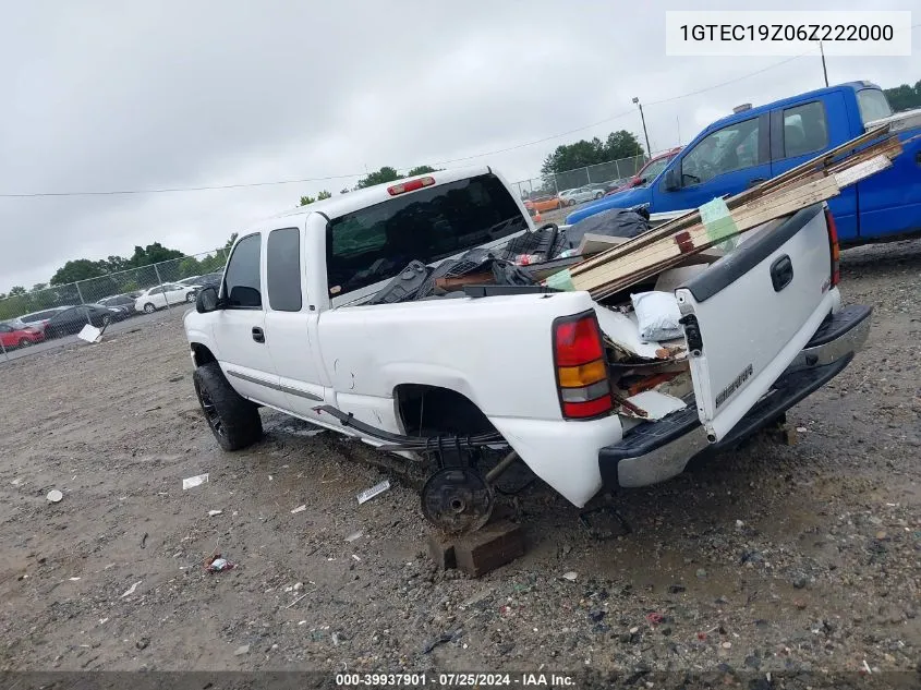 2006 GMC Sierra 1500 Sle2 VIN: 1GTEC19Z06Z222000 Lot: 39937901