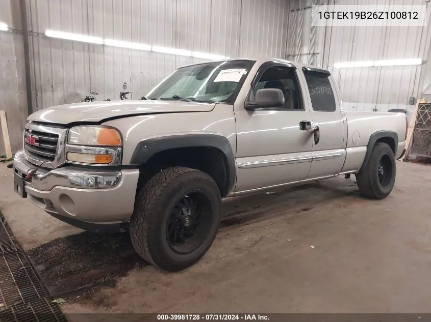 2006 GMC Sierra 1500 Sle1 VIN: 1GTEK19B26Z100812 Lot: 39981728