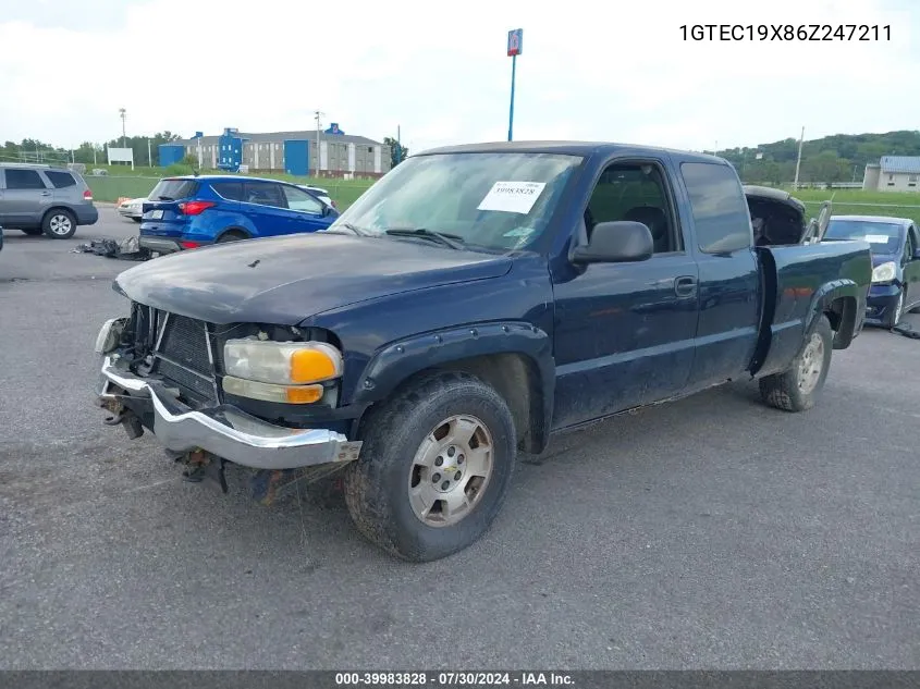 2006 GMC Sierra 1500 Work Truck VIN: 1GTEC19X86Z247211 Lot: 39983828