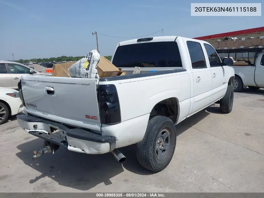 2006 GMC Sierra 1500 Denali VIN: 2GTEK63N461115188 Lot: 39985305