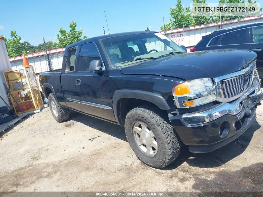 2006 GMC Sierra 1500 Sle1 VIN: 1GTEK19B56Z172149 Lot: 40056501