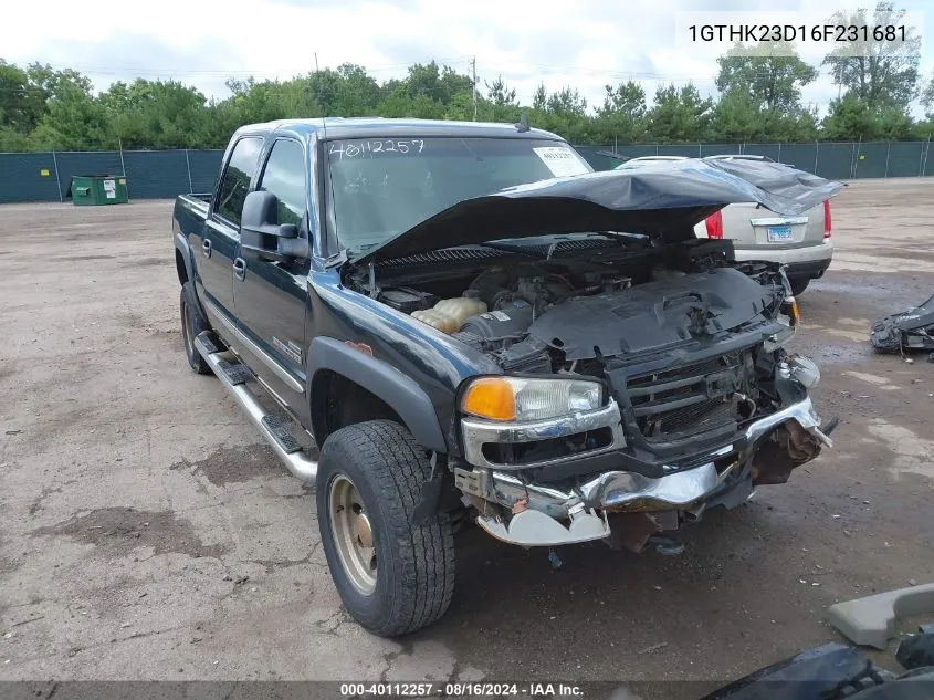 1GTHK23D16F231681 2006 GMC Sierra 2500Hd Slt