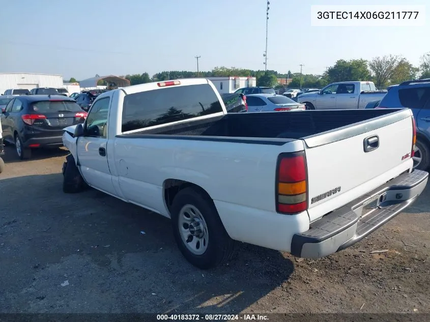 2006 GMC Sierra 1500 Work Truck VIN: 3GTEC14X06G211777 Lot: 40183372