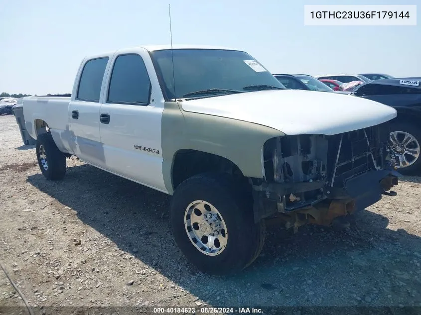 2006 GMC Sierra 2500Hd Work Truck VIN: 1GTHC23U36F179144 Lot: 40184623