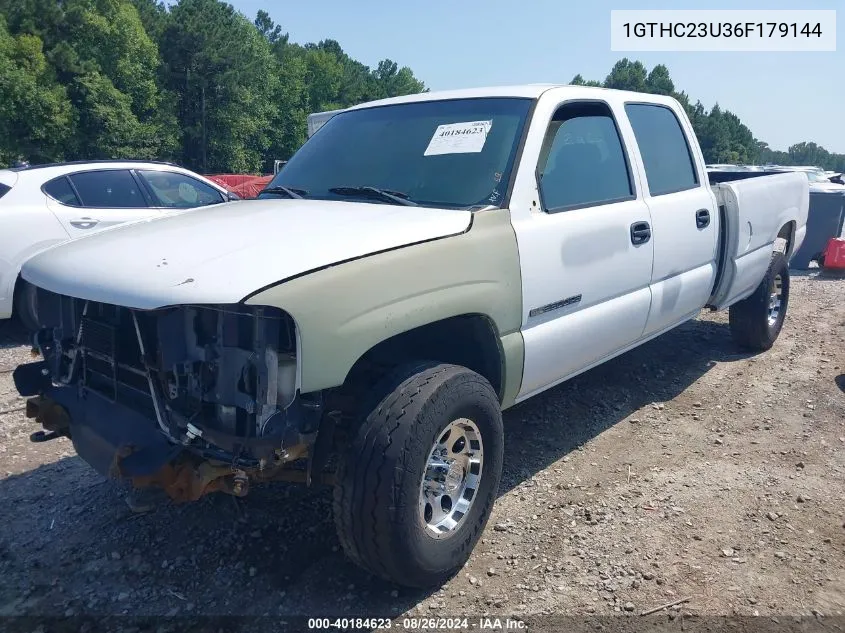 2006 GMC Sierra 2500Hd Work Truck VIN: 1GTHC23U36F179144 Lot: 40184623