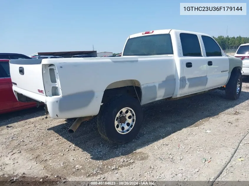 2006 GMC Sierra 2500Hd Work Truck VIN: 1GTHC23U36F179144 Lot: 40184623