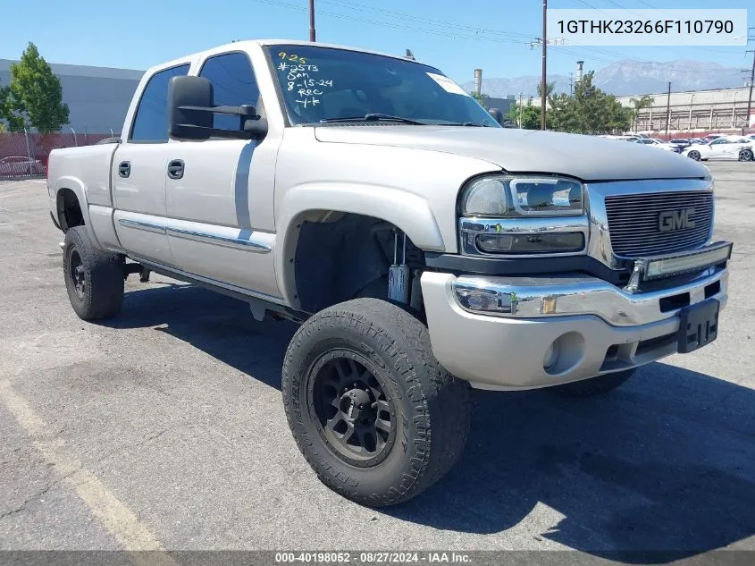 2006 GMC Sierra 2500Hd Sle2 VIN: 1GTHK23266F110790 Lot: 40198052