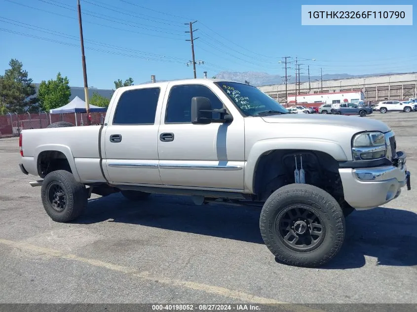 2006 GMC Sierra 2500Hd Sle2 VIN: 1GTHK23266F110790 Lot: 40198052