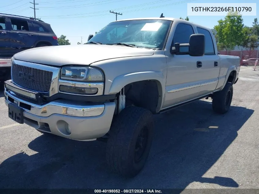 2006 GMC Sierra 2500Hd Sle2 VIN: 1GTHK23266F110790 Lot: 40198052