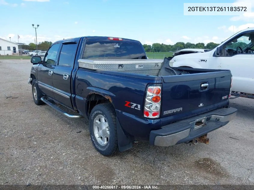 2006 GMC Sierra 1500 Sle2 VIN: 2GTEK13T261183572 Lot: 40256617