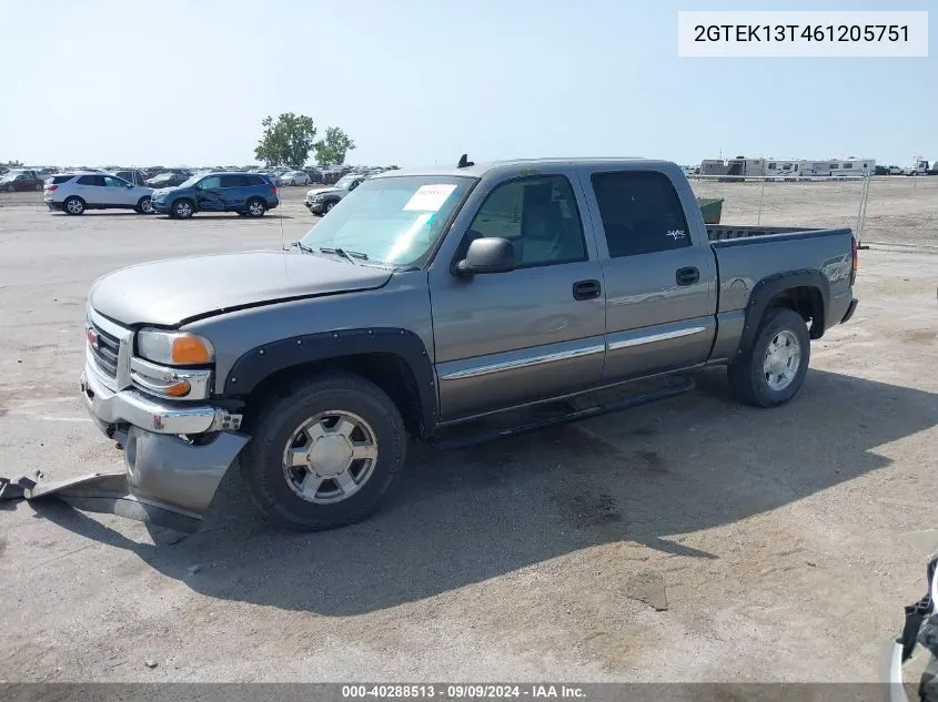 2006 GMC Sierra 1500 Sle2 VIN: 2GTEK13T461205751 Lot: 40288513