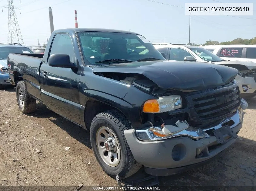 2006 GMC Sierra 1500 Work Truck VIN: 3GTEK14V76G205640 Lot: 40309971